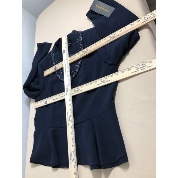 Giovanna Signature Woman Jacket Size 16 Embellished 3 Bottom Church Office Siren - Picture 10 of 11